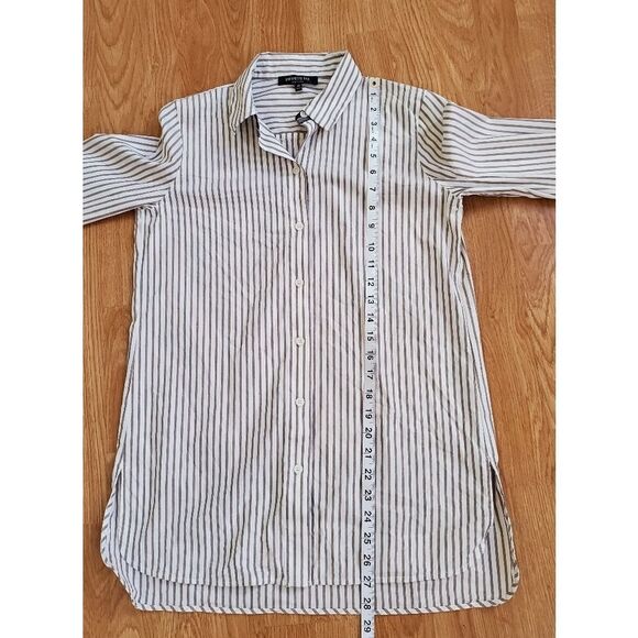 Lafayette 148 New York Helen Striped Blouse sz XS - Picture 8 of 13